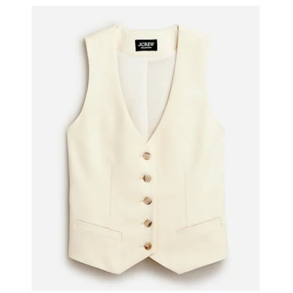 42. J.Crew Collection Slim-fit vest in drapey twill - Picture 3 of 7
